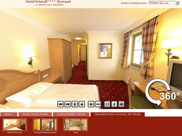 Rooms Hotel Kristall 360 degree tour