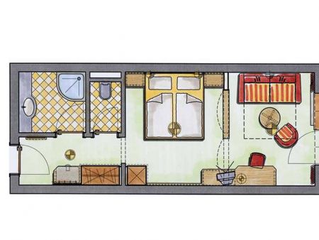 Hotelstudio Rubin Skizze