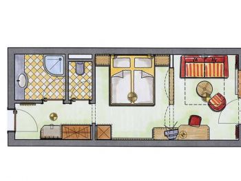 Hotelstudio Rubin Skizze