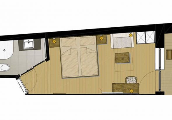 Doppelzimmer Saphir superior Skizze